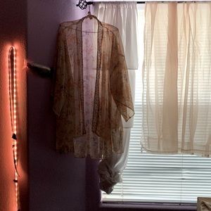 Shaw color black and Cream peach with floral design